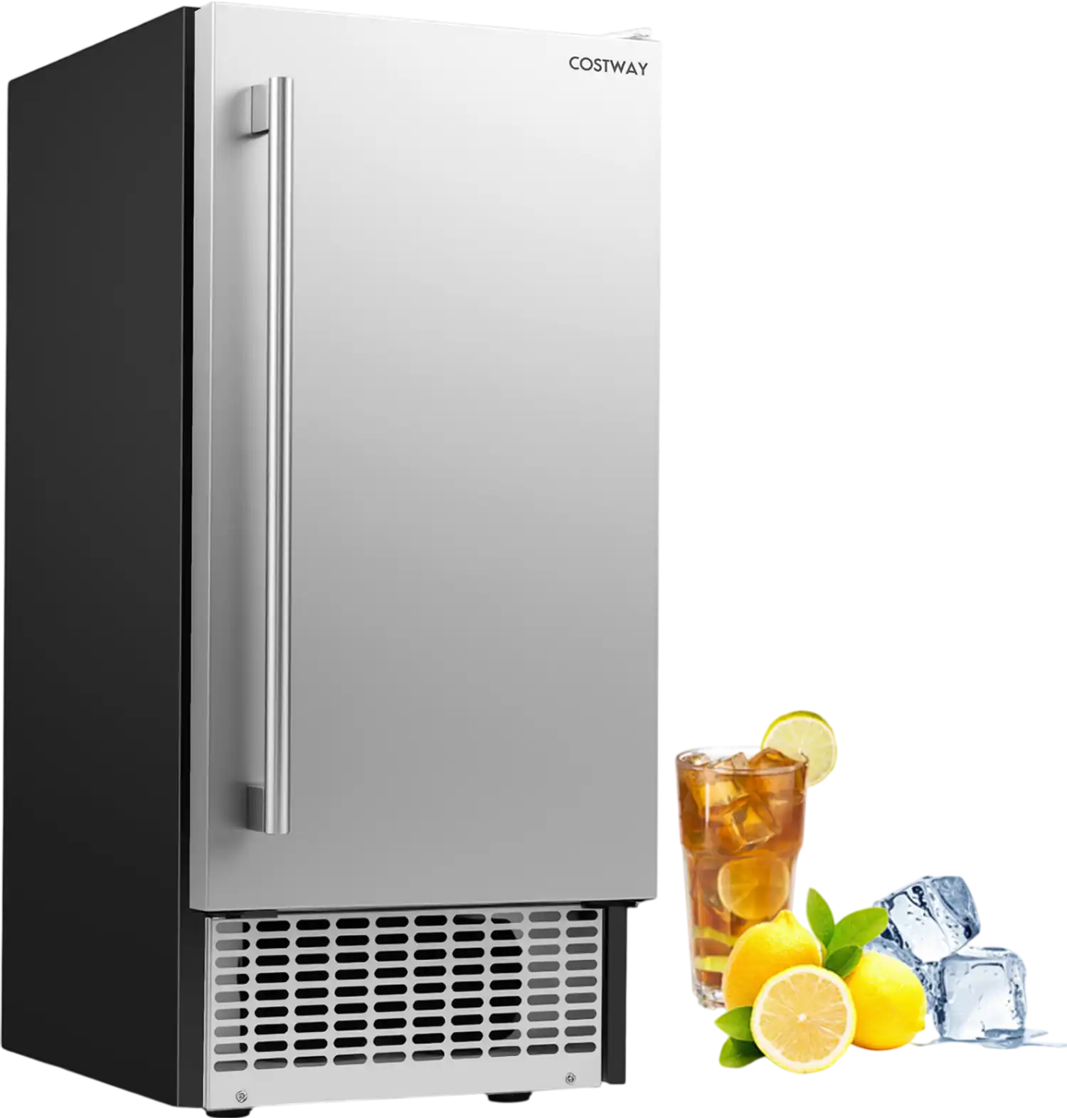 Costway Commercial Under Counter Ice Maker 90 lbs/Day Built-In Freestanding 56089404 New