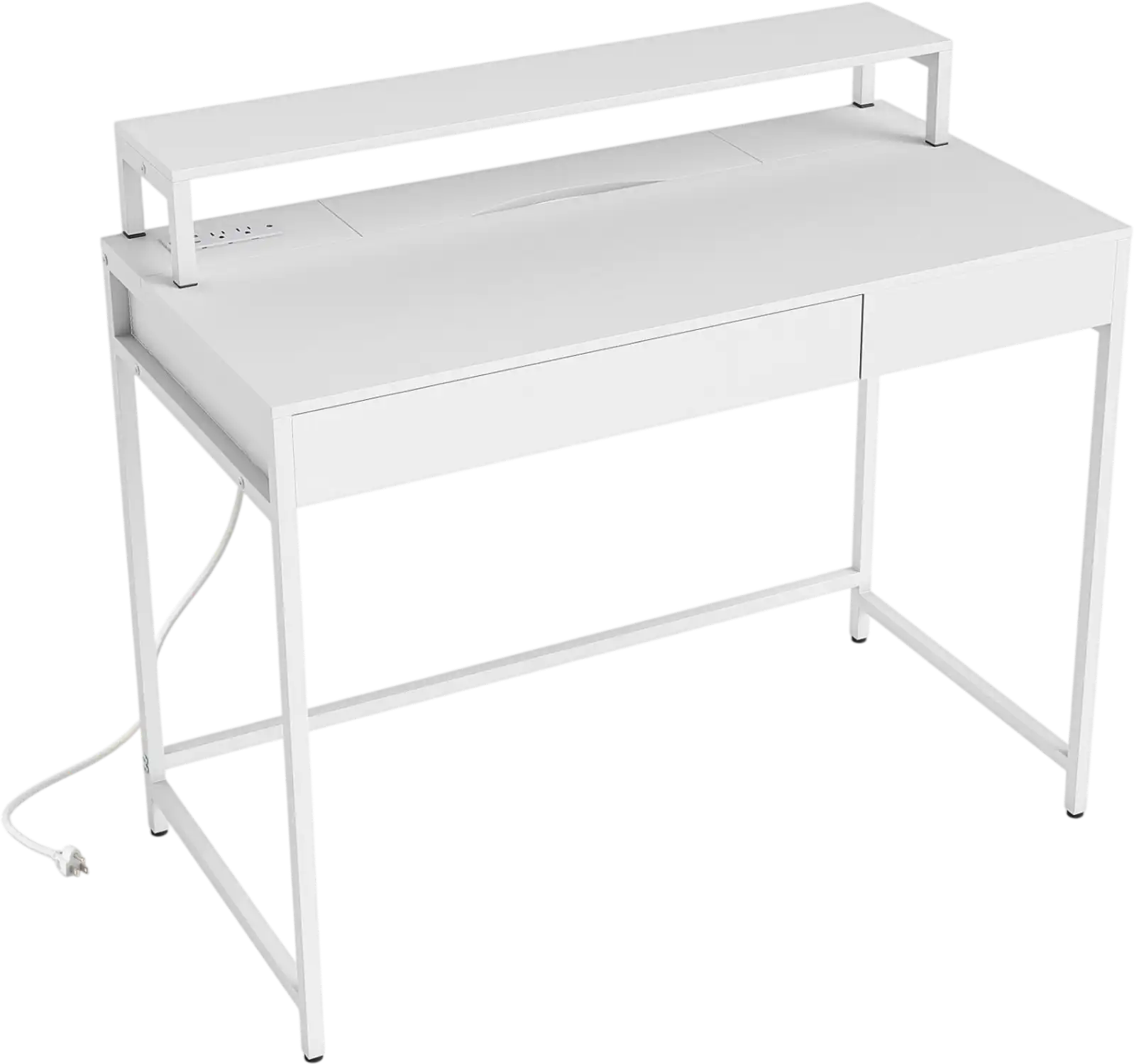 Costway Compact Office Computer Desk w/ Removable Monitor Shelf Dual-use Drawer 47727582 New