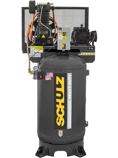 Schulz Premium Series Air Compressor 5 HP 80 gal. 2-Stage 208-230/460V 3-Phase Vertical 15.9 CFM 175 PSI P580VL30X-3 New
