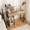 Compact Computer Desk Workstation with 4 Tier Shelves for Home and Office-Natural - Gallery View 1 of 11