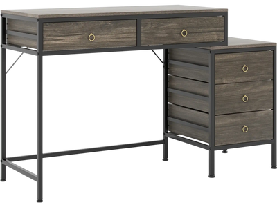 Costway Computer Desk w/ 5 Drawers Side File Cabinet 52397509 New