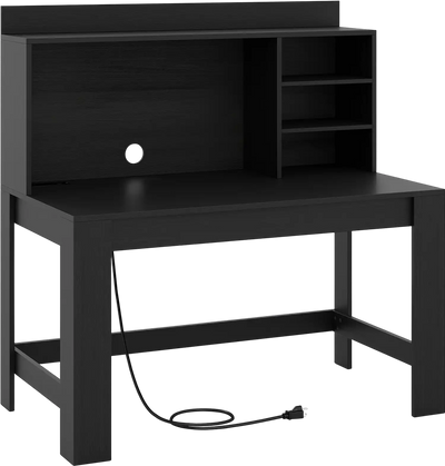 Costway Modern Computer Desk with Hutch Storage Shelves 748265139 New