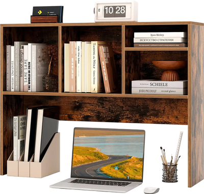 Costway Desktop Bookcase Bookshelf 4 Cubbies Open Back 63817942 New