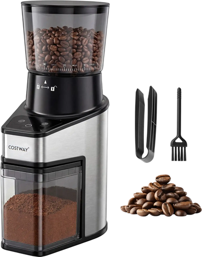Costway Conical Burr Coffee Grinder Digital Display 60 Grind Settings 47033753 New