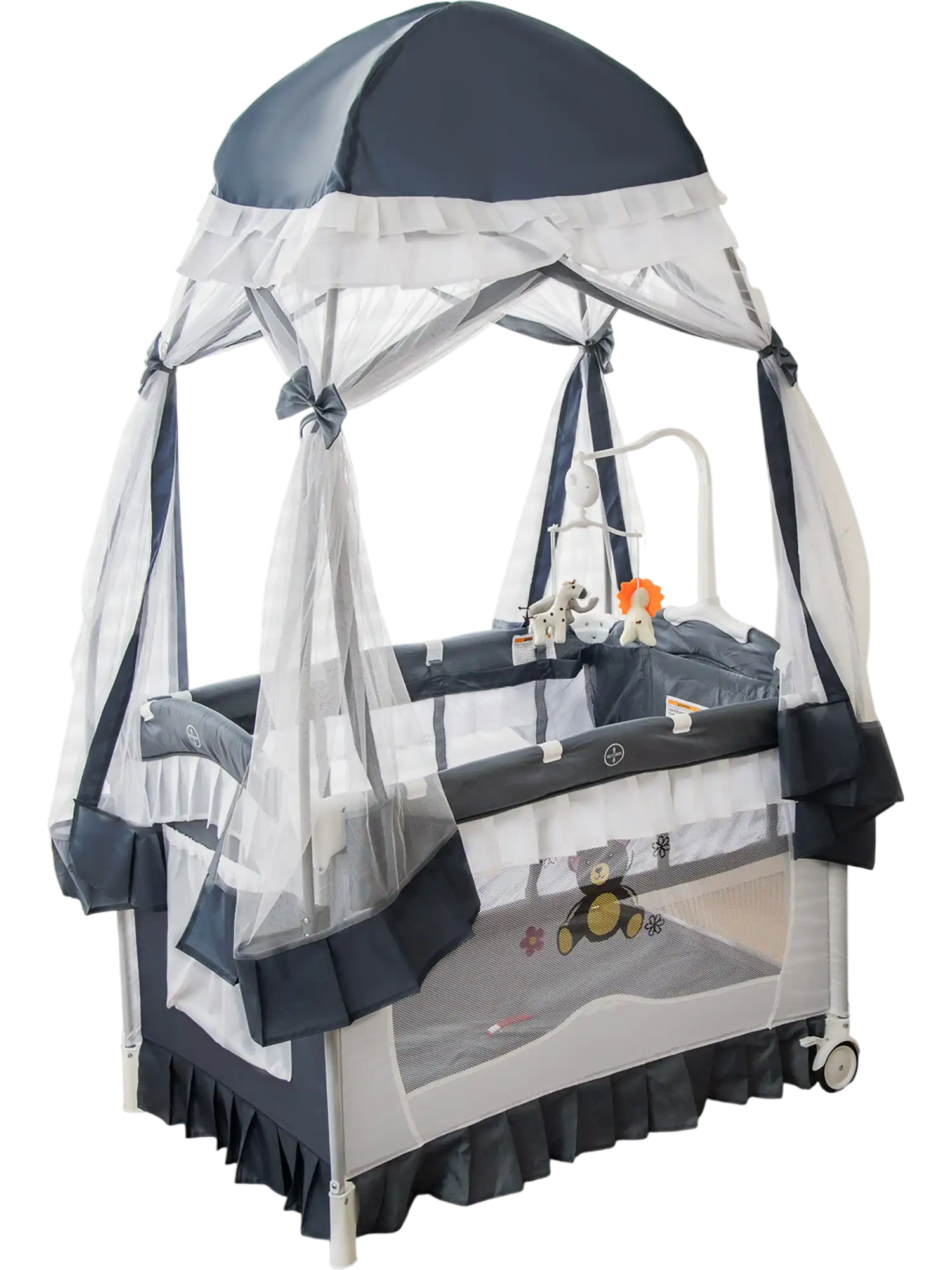 Costway Convertible Bassinet Bedside Sleeper w/ Changing Table Mesh Net 46817352 New