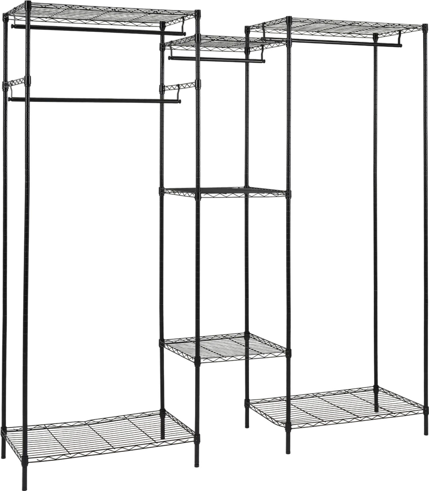 Costway Convertible Clothes Organizer Wardrobe L-Shape Horizontal 74326646 New