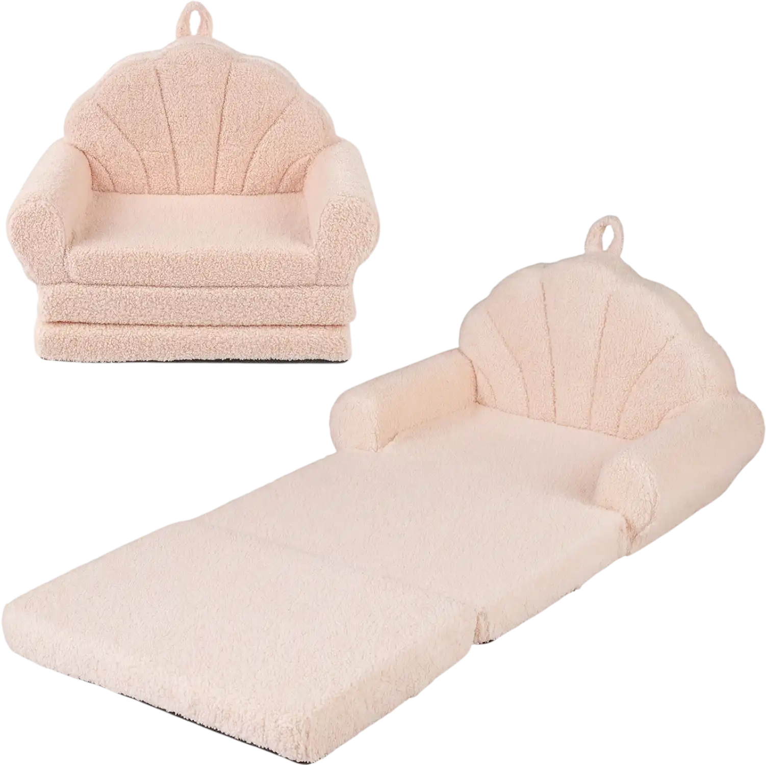 Costway Convertible Kids Sofa Toddler Fold-Out Couch Chair 67689403 New