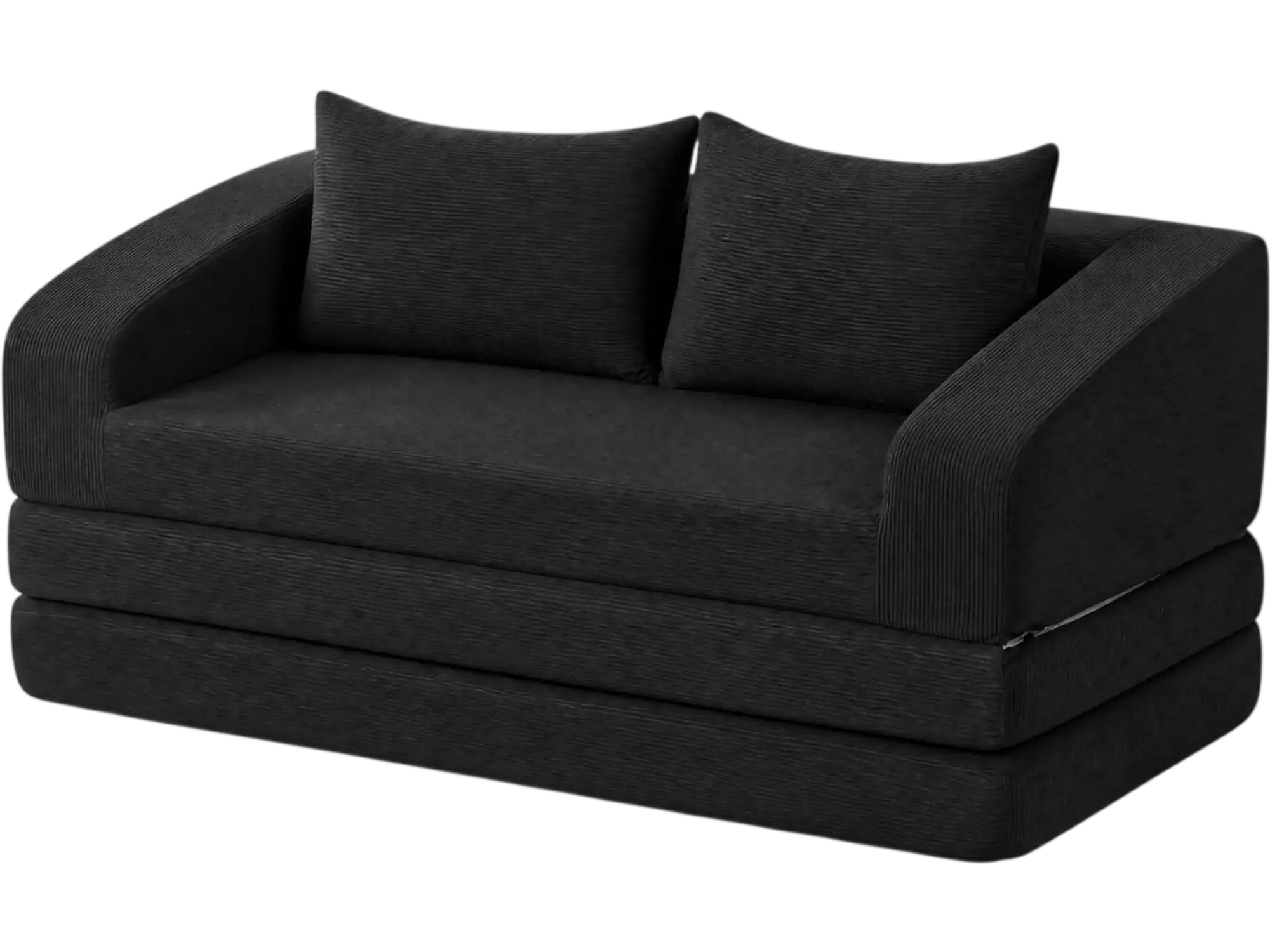 Costway Corduroy Loveseat Sleeper Sofa 2 Back Cushions Living Room Bedroom Apartment 60271810 New