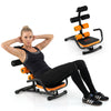 Abdominal trainer bench with adjustable height, foam rollers, and durable steel frame for effective core workouts.
