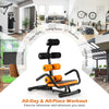 Core Fitness Abdominal Trainer with rotatable seat cushions and soft rollers for strain-free core workouts at home or.