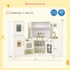 Corner kids play kitchen in beige with stoves, oven, and interactive sounds, designed for safe, imaginative play.