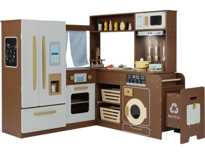 Costway Corner Play Kitchen Lights Sounds Ages 3+ 27624664 New