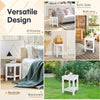 Heavy-duty corner shower bench stool in white, made of waterproof HDPE, perfect for bathroom or outdoor use.