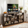 Corner Entertainment Center TV Stand for TVs up to 55 Inch-Rustic Brown - Gallery View 1 of 12