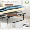 4-inch comfy foam mattress with gel memory foam and breathable cover, designed for a folding bed frame for versatile.