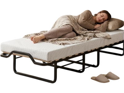 Costway Murphy Cabinet Folding Bed Cot with Wheels 16844151 New