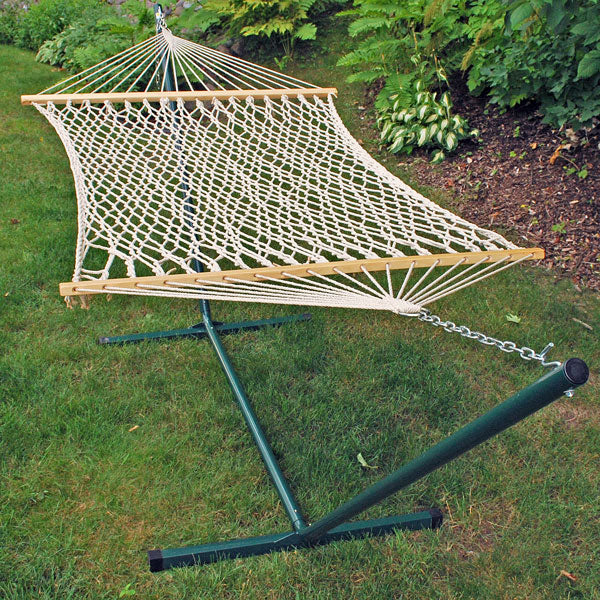 Algoma Cotton Rope Hammock 11' and Two Point Stand Combination New