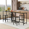 Counter-height dining table with 2 bar stools in gray, perfect for small spaces and versatile dining use.