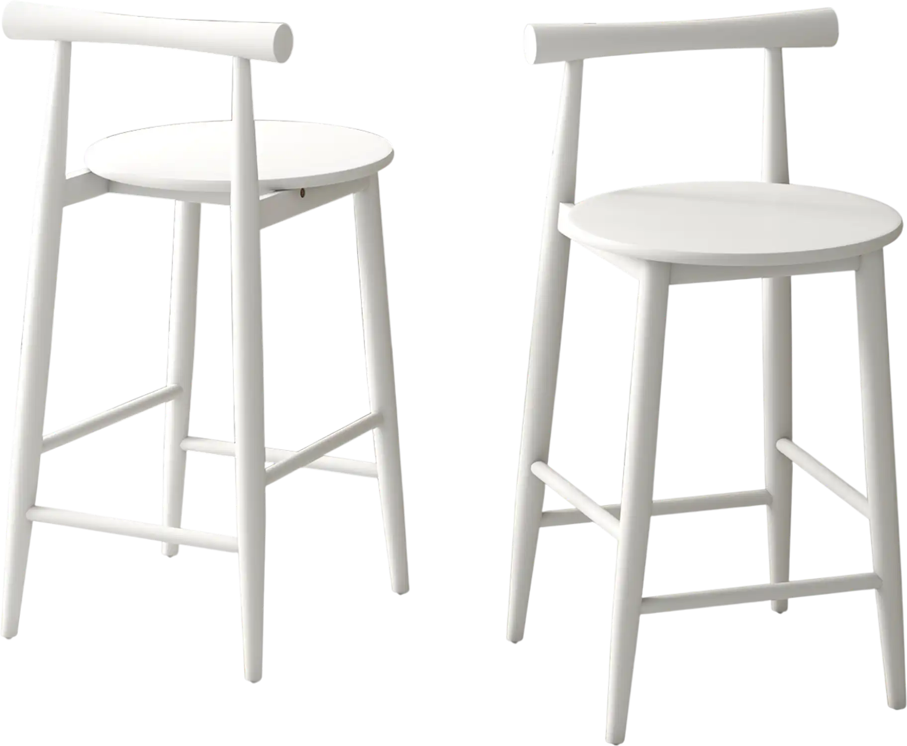Costway Counter Height Bar Chair Set Acacia Wood Frame White 48163759 New