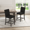 Counter Height Bar Stools Set of 2 with Back and Footrest-Gray - Gallery View 1 of 9