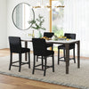 Counter height bar stools set of 2 in gray with padded seats and backrests, perfect for dining or kitchen use.