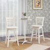 Counter Height Barstools Set of 2 with Footrest for Kitchen Island Bar-Cream White - Gallery View 1 of 8