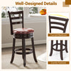 Counter height swivel barstool with curved backrest and comfy footrest, designed for ergonomic support in your kitchen.