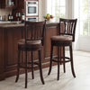 Counter Height Swivel Bar Stools Set of 2 with Back and Solid Rubber Frame-29 - Gallery View 1 of 9