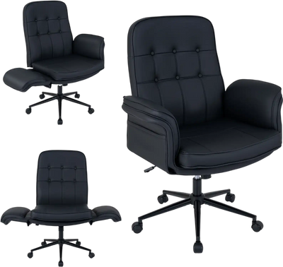 Costway Criss Cross Adjustable Swivel Vanity Office Chair w/ 5-Position Armrests 36037073 New