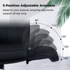 Criss Cross Chair Adjustable Swivel Vanity Chair with 5-Position Armrests - Gallery View 8 of 11
