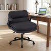 Criss Cross Chair on Wheels with Flip-up Arms Adjustable Height-Gray - Gallery View 1 of 10