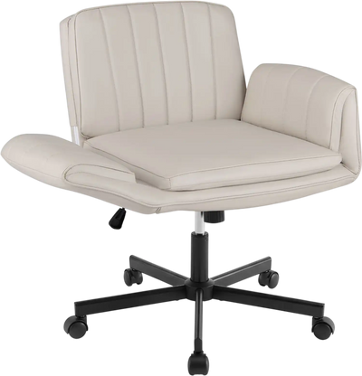 Costway Criss Cross Office Chair Adjustable Arms Wheels 97085342 New