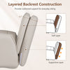 Layered backrest construction of the Criss Cross Office Chair in beige offers cushioned support for everyday sitting.