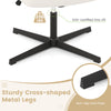 Sturdy cross-shaped metal legs with non-slip foot pads for the PU leather upholstered office chair, supporting up to.