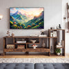 Cube TV stand in rustic brown with open storage shelves, designed for 55-inch TVs, featuring a convenient charging.