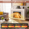 Curved recessed electric fireplace insert with remote control, 750W-1500W heat, for cozy warmth in small spaces.