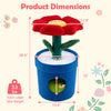Dimensions of the Cute Cat Tree with Flower Padded Perch, featuring a cozy condo and soft flower perch for indoor cats.