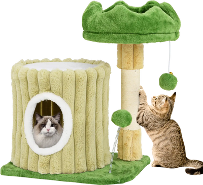 Costway Cute Cat Tree Sisal Scratching Posts Dangling Ball 62471935 New