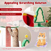 Cute Christmas cat tree with sisal scratching posts and cozy condos, perfect for indoor cats to play and relax.