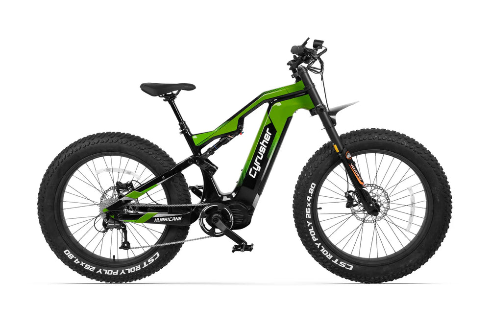 Cyrusher Hurricane Electric Bike Carbon Fiber Mid-Drive 25 MPH 55 Mile Range 1000W New