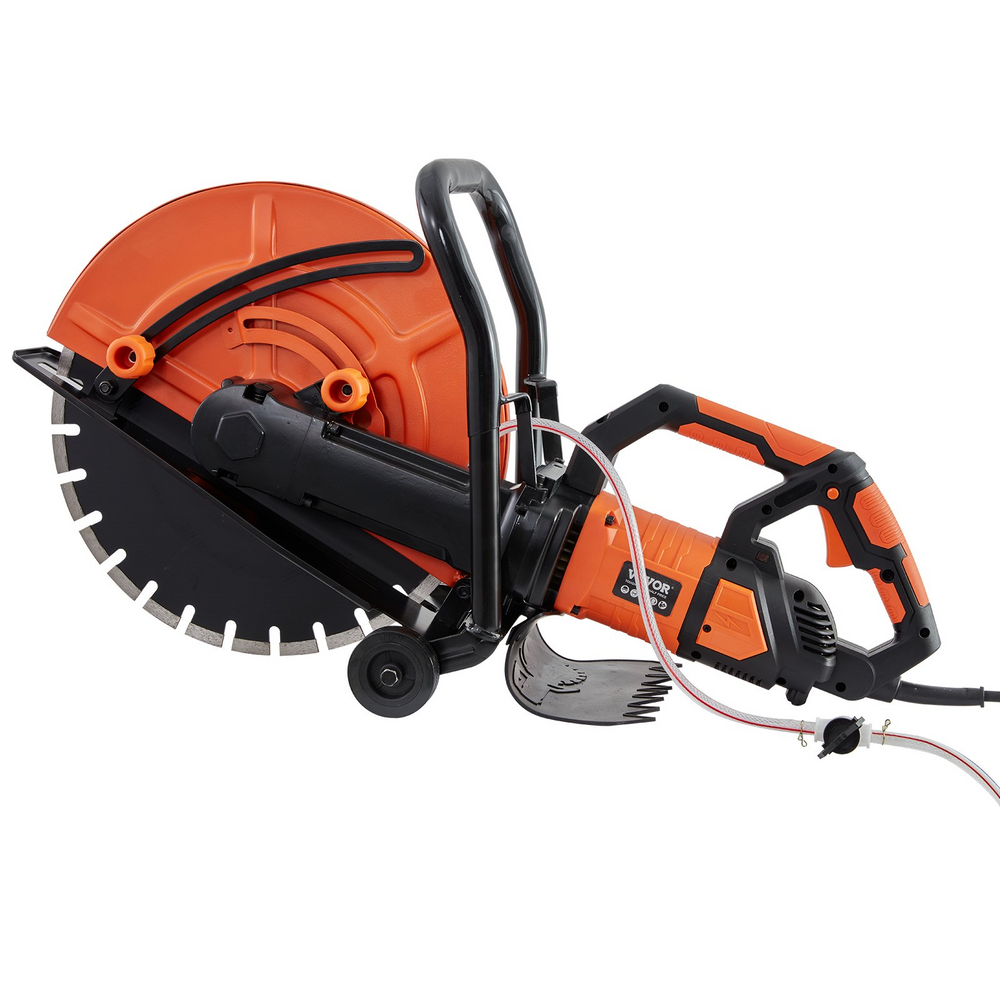 Vevor Electric Concrete Saw 16" Circular Wet Disk 6" Adjustable Cutting Depth 3200W 15A Motor New