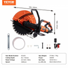 Vevor Electric Concrete Saw 16" Circular Wet Disk 6" Adjustable Cutting Depth 3200W 15A Motor New