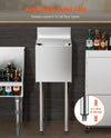 Vevor Commercial Underbar Ice Bin 7.4 Gal Stainless Steel with Sliding Lid and Bottle Holders New