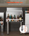 Vevor Commercial Underbar Ice Bin 16.3 Gal Stainless Steel with Sliding Lid and Bottle Holders New