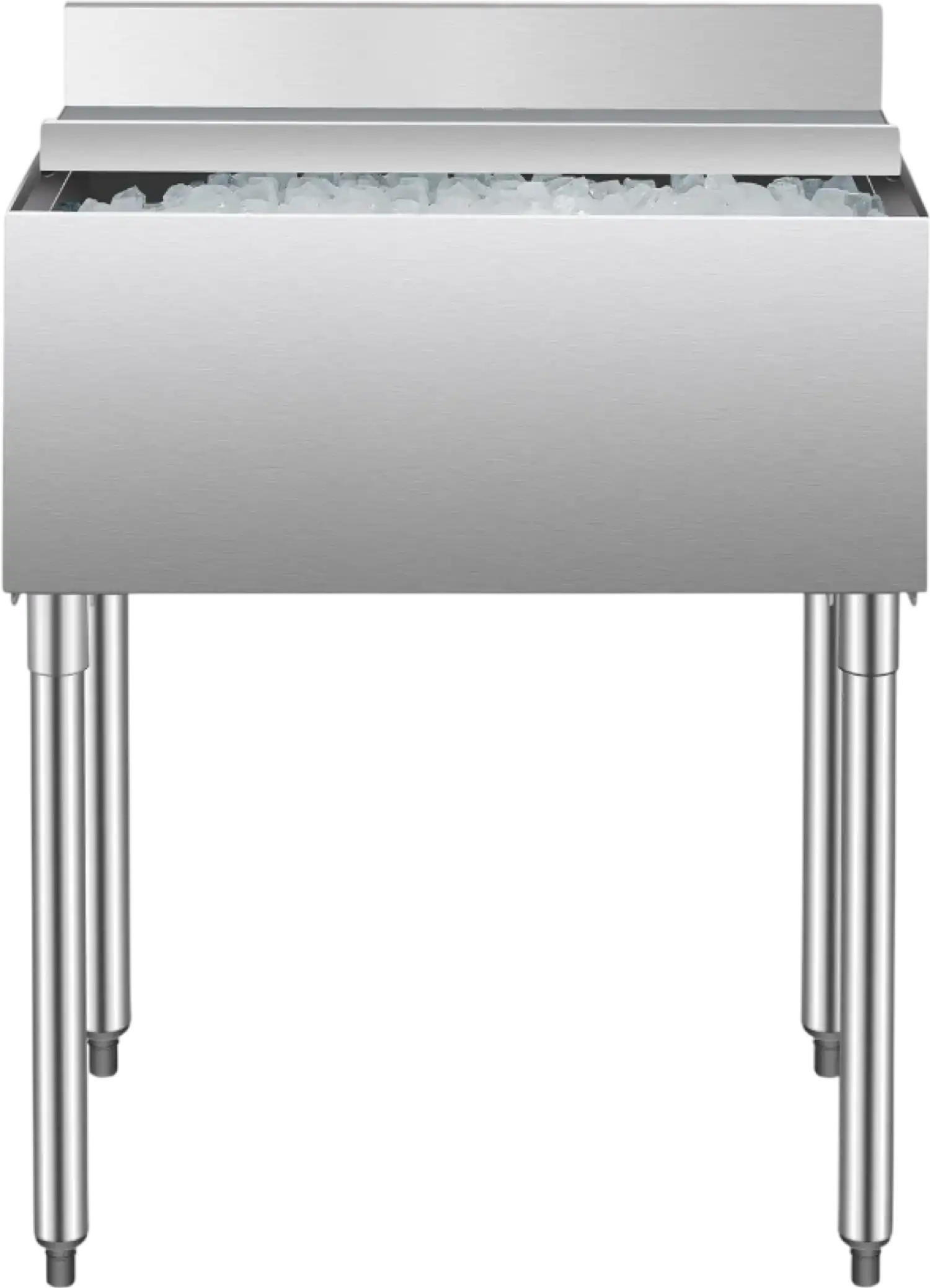 Vevor Commercial Underbar Ice Bin 20.7 Gal Stainless Steel with Sliding Lid and Bottle Holders New