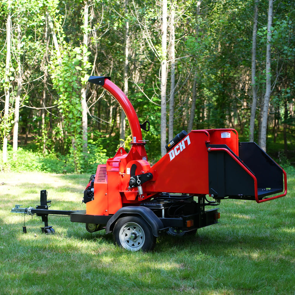 HONDA GX690 22HP 688cc Twin Cylinder Gasoline Engine Powered 7" Hydraulic Feeding Wood Chipper,  DCH7