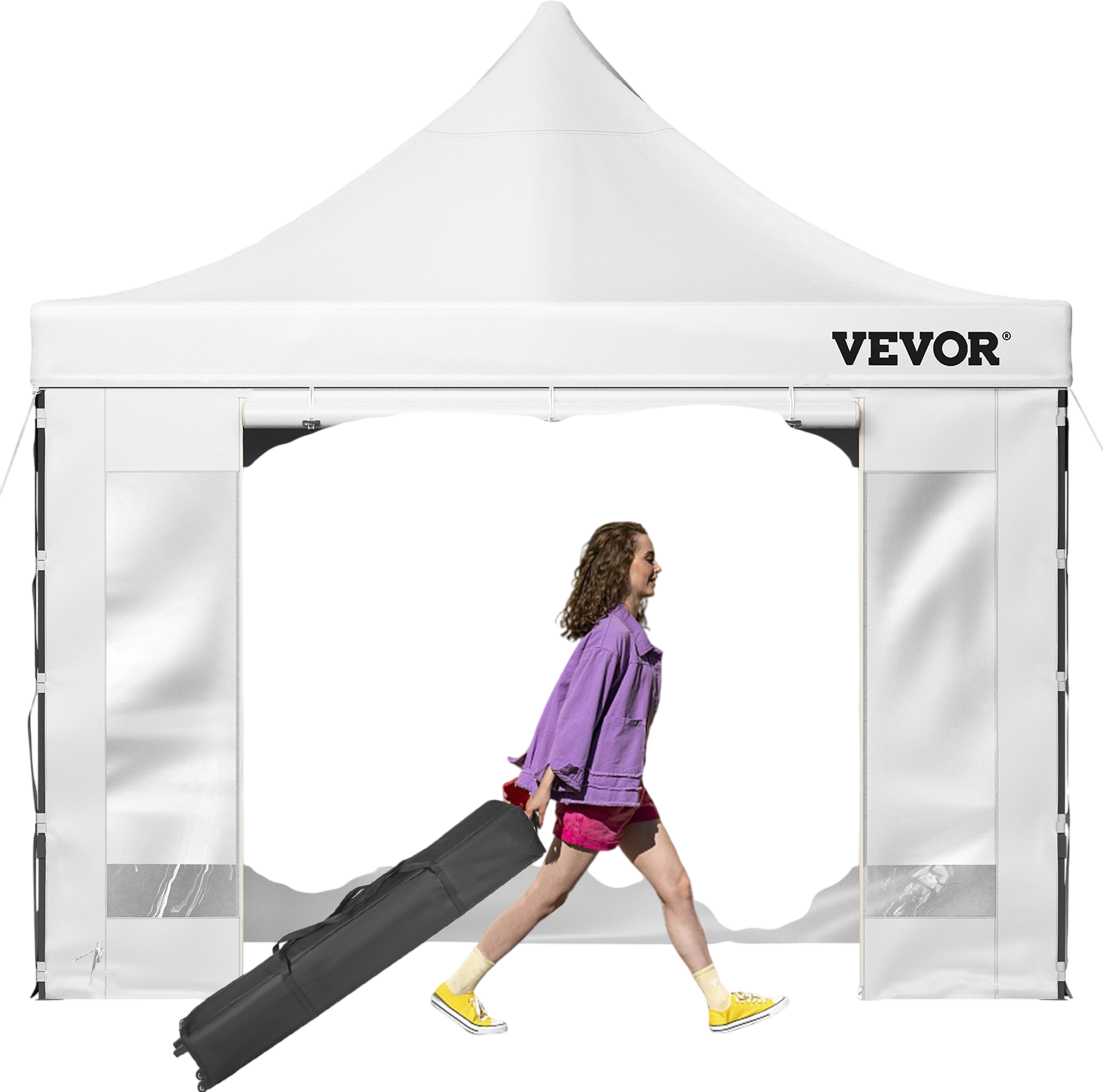 Vevor Pop Up Canopy Tent 10' x 10' Waterproof with Removable Sidewalls UV-Resistant Outdoor New