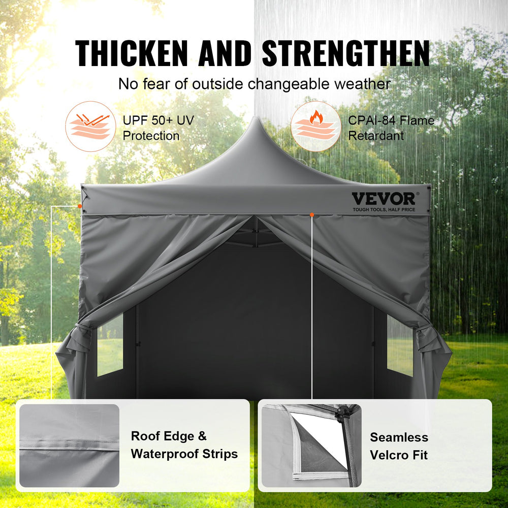 Vevor Pop-Up Canopy Gazebo Tent 10' x 10' Removable Sidewall with Bag UV Resistant Waterproof New