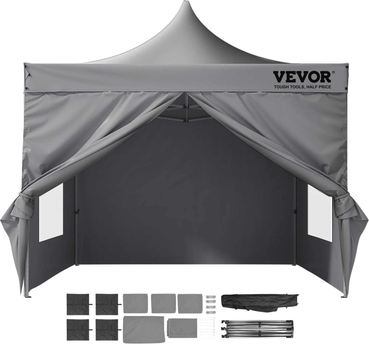 Vevor Pop-Up Canopy Gazebo Tent 10' x 10' Removable Sidewall with Bag UV Resistant Waterproof New