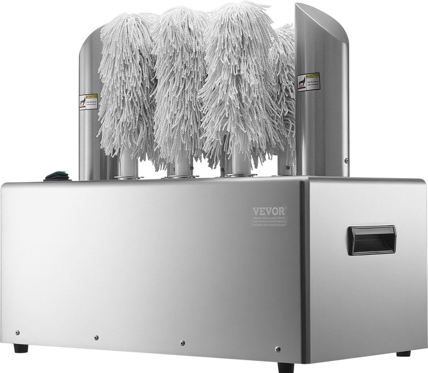 Vevor Wine Glass Polisher 8-Brush Electric 660 Glasses/Hr Stainless Steel with Hot Air Drying New